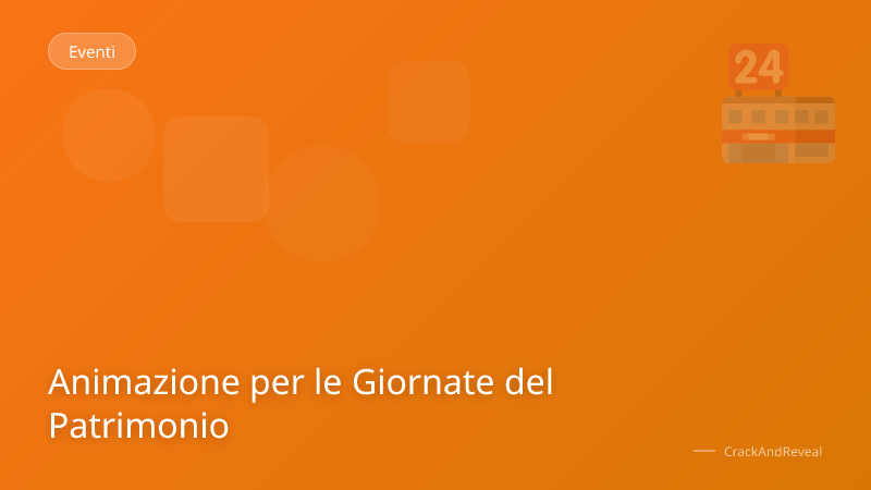 Animazione per le Giornate del Patrimonio