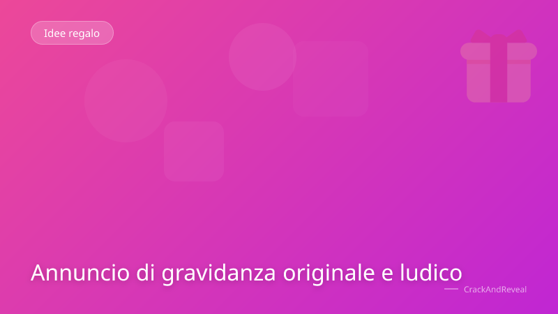 Annuncio di gravidanza originale e ludico