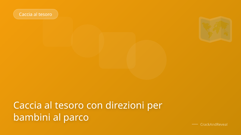 Caccia al tesoro con direzioni per bambini al parco