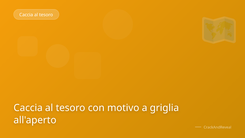 Caccia al tesoro con motivo a griglia all'aperto