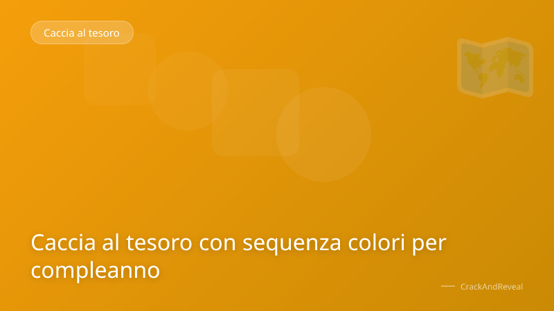 Caccia al tesoro con sequenza colori per compleanno
