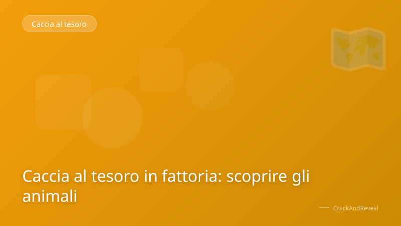 Caccia al tesoro in fattoria: scoprire gli animali