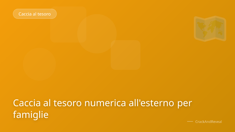 Caccia al tesoro numerica all'esterno per famiglie