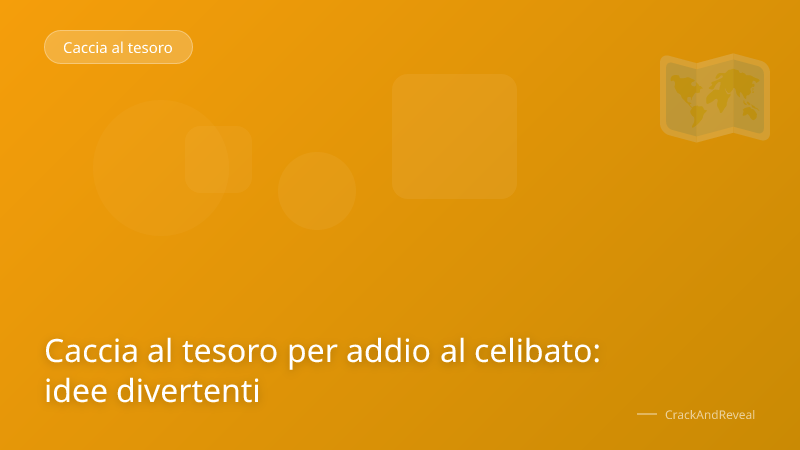 Caccia al tesoro per addio al celibato: idee divertenti