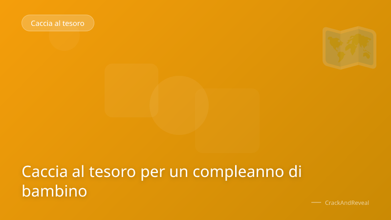 Caccia al tesoro per un compleanno di bambino