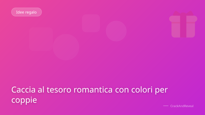 Caccia al tesoro romantica con colori per coppie