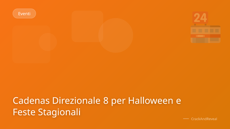 Cadenas Direzionale 8 per Halloween e Feste Stagionali