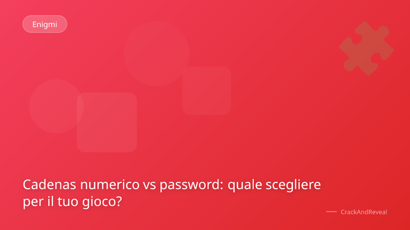 Cadenas numerico vs password: quale scegliere per il tuo gioco?