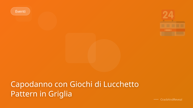 Capodanno con Giochi di Lucchetto Pattern in Griglia