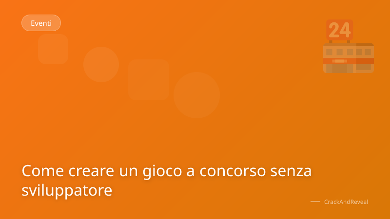 Come creare un gioco a concorso senza sviluppatore