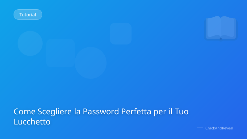 Come Scegliere la Password Perfetta per il Tuo Lucchetto