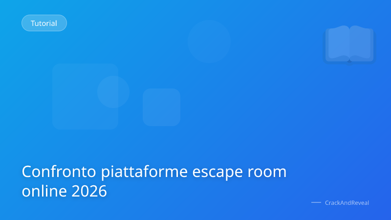 Confronto piattaforme escape room online 2026