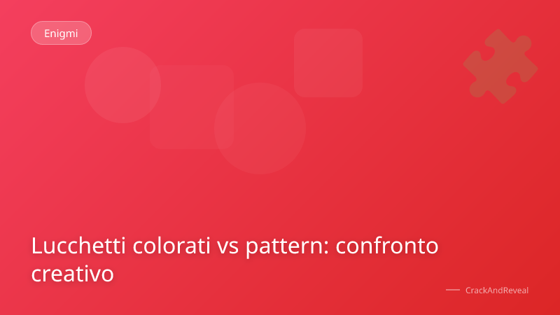 Lucchetti colorati vs pattern: confronto creativo