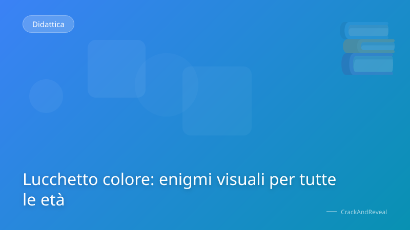 Lucchetto colore: enigmi visuali per tutte le età