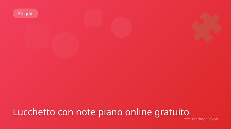 Lucchetto con note piano online gratuito
