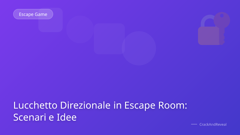 Lucchetto Direzionale in Escape Room: Scenari e Idee