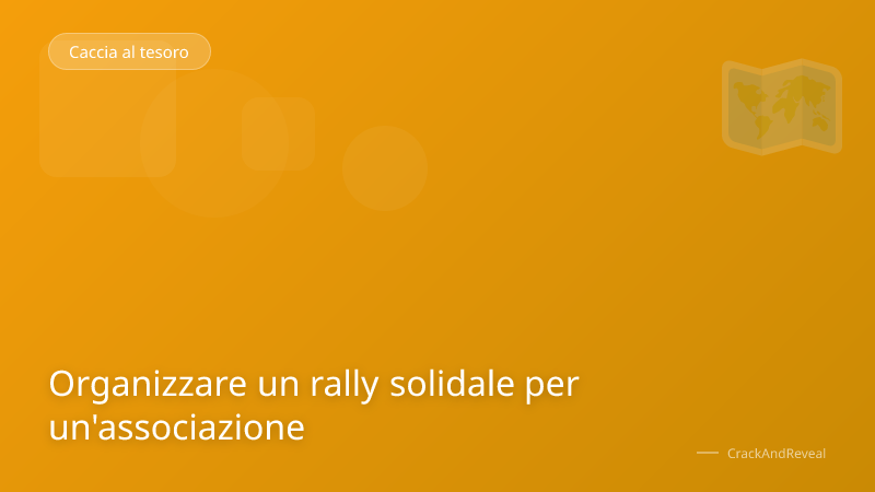 Organizzare un rally solidale per un'associazione