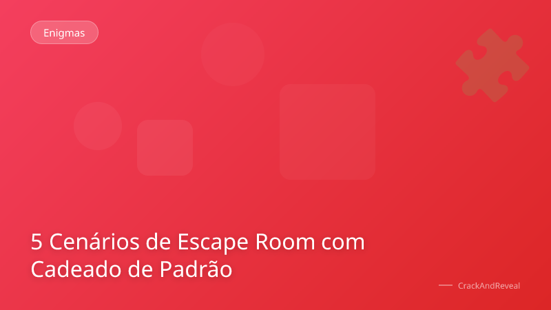 5 Cenários de Escape Room com Cadeado de Padrão