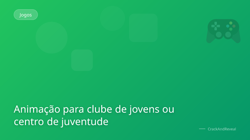 Animação para clube de jovens ou centro de juventude