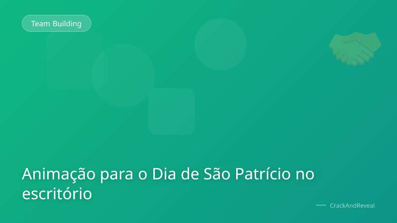 Animação para o Dia de São Patrício no escritório