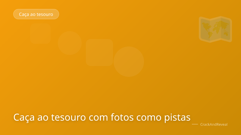 Caça ao tesouro com fotos como pistas