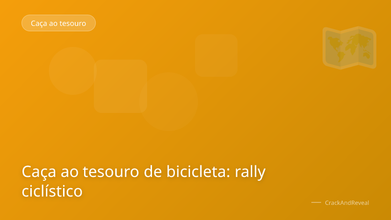 Caça ao tesouro de bicicleta: rally ciclístico