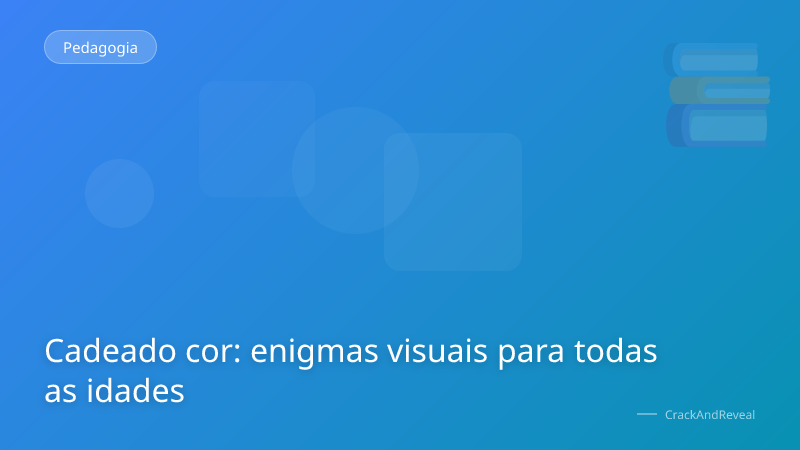 Cadeado cor: enigmas visuais para todas as idades