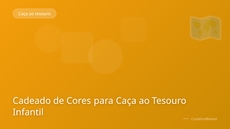 Cadeado de Cores para Caça ao Tesouro Infantil