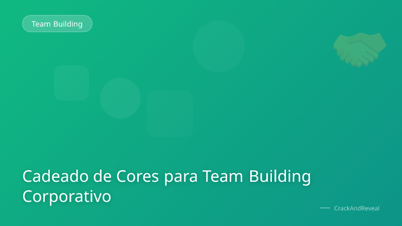 Cadeado de Cores para Team Building Corporativo