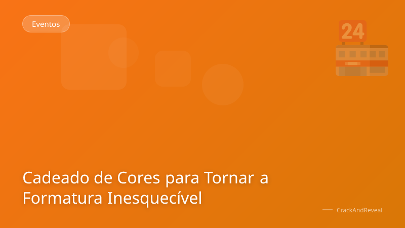Cadeado de Cores para Tornar a Formatura Inesquecível