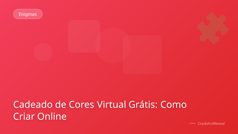 Cadeado de Cores Virtual Grátis: Como Criar Online