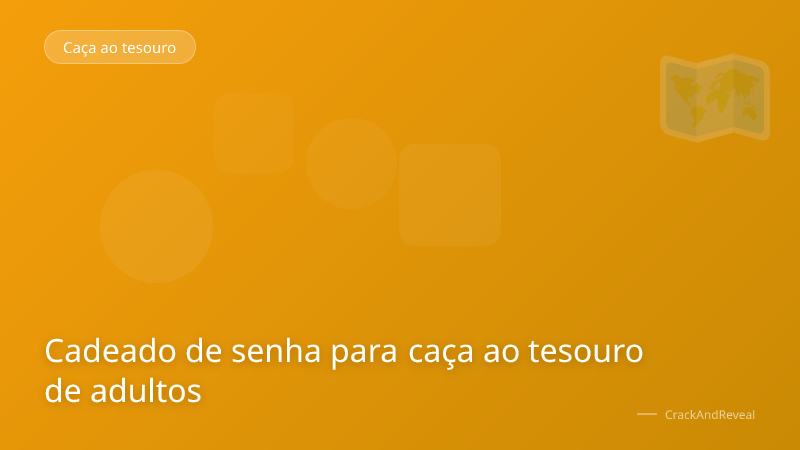 Cadeado de senha para caça ao tesouro de adultos