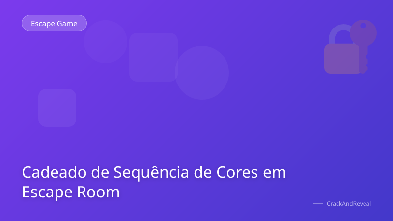 Cadeado de Sequência de Cores em Escape Room