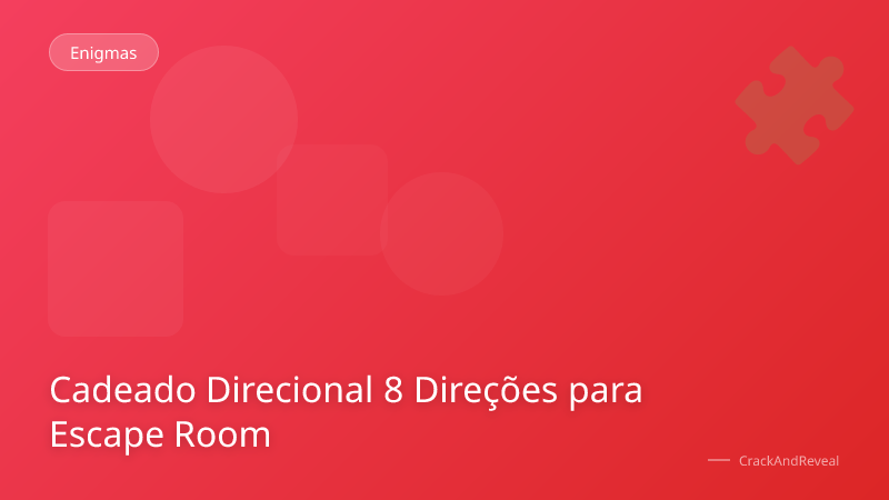 Cadeado Direcional 8 Direções para Escape Room