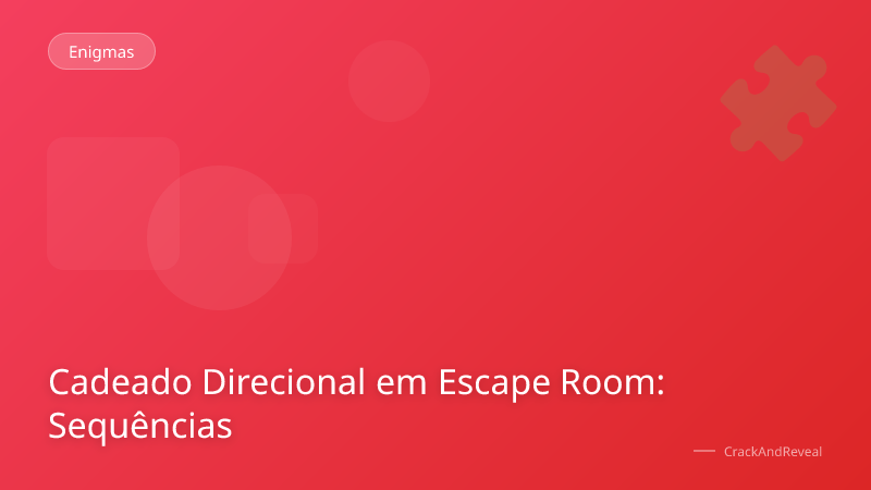 Cadeado Direcional em Escape Room: Sequências