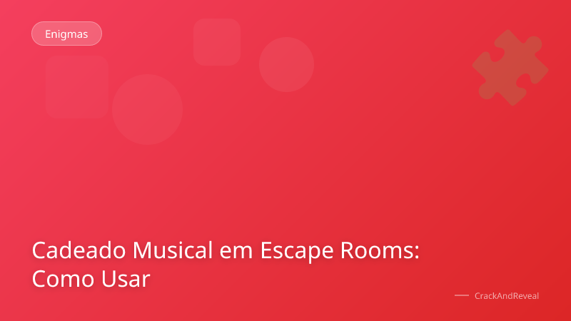 Cadeado Musical em Escape Rooms: Como Usar