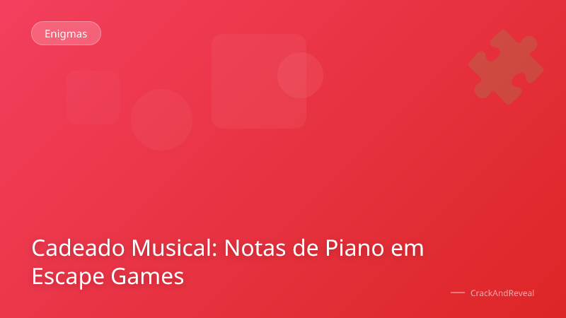 Cadeado Musical: Notas de Piano em Escape Games
