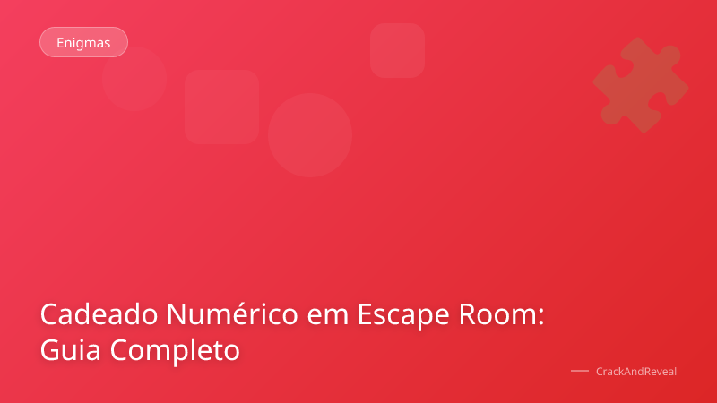 Cadeado Numérico em Escape Room: Guia Completo