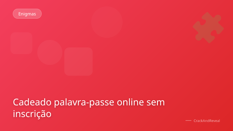 Cadeado palavra-passe online sem inscrição