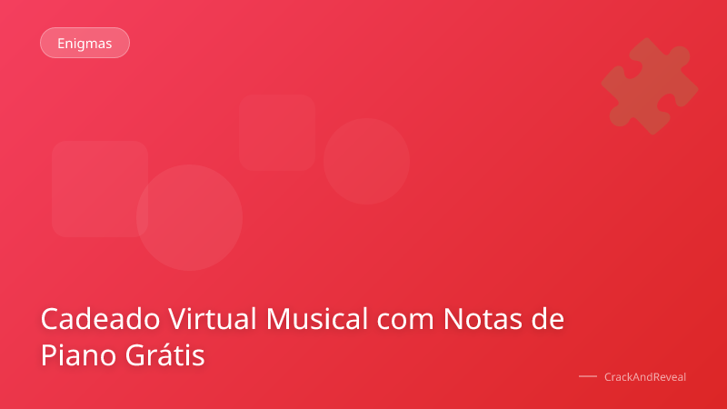 Cadeado Virtual Musical com Notas de Piano Grátis