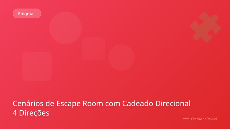 Cenários de Escape Room com Cadeado Direcional 4 Direções