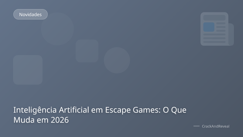 Inteligência Artificial em Escape Games: O Que Muda em 2026