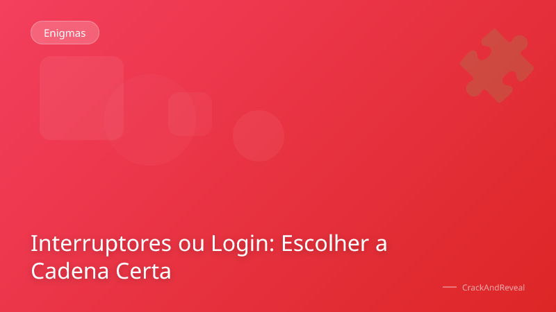 Interruptores ou Login: Escolher a Cadena Certa