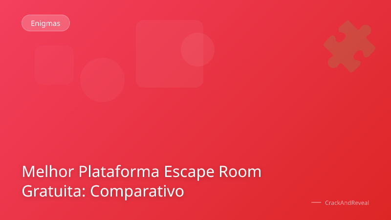 Melhor Plataforma Escape Room Gratuita: Comparativo