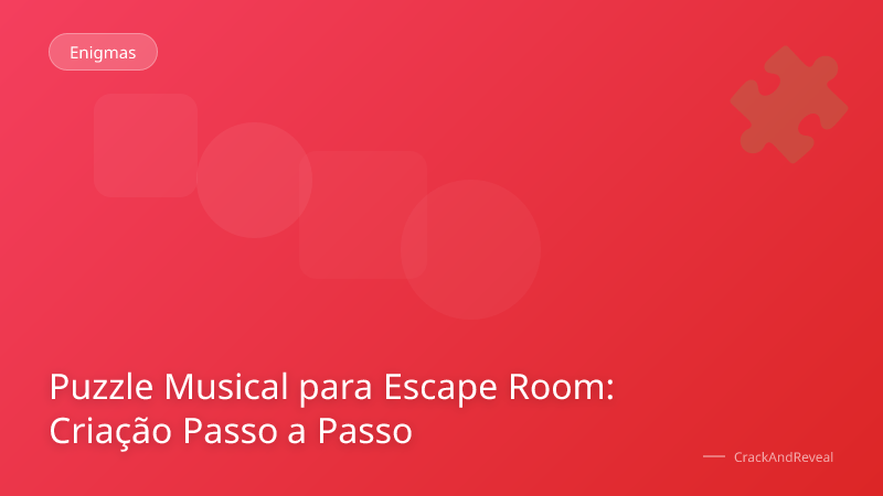 Puzzle Musical para Escape Room: Criação Passo a Passo