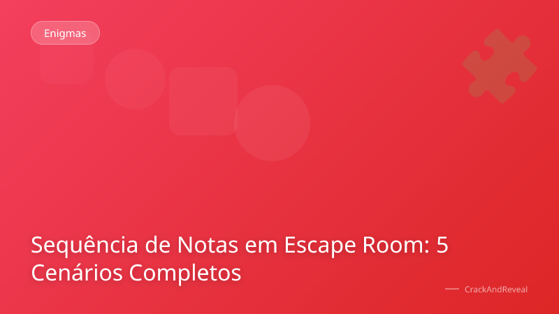 Sequência de Notas em Escape Room: 5 Cenários Completos